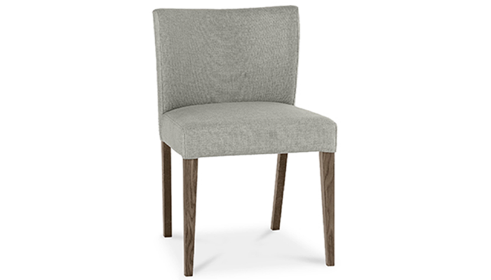 2 Low Back Upholstered Chairs Pebble Grey 