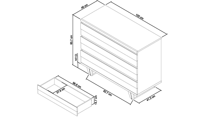 3 Drawer Chest