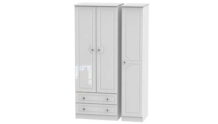 Tall Triple 2 Drawer Robe