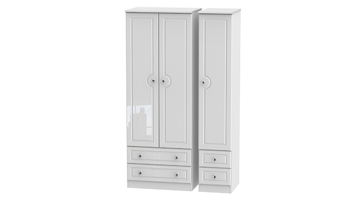 Tall Triple 2 Drawer and Drawer Robe 