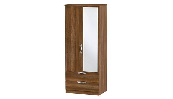 2ft6in 2 Drawer Mirror Robe