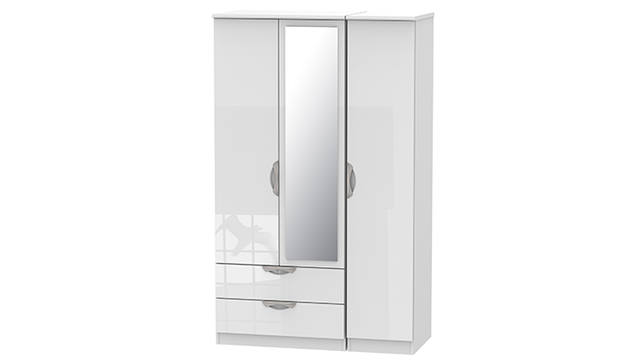 Triple Package 2 Drawer Mirror Robe