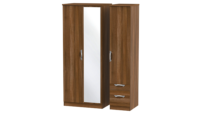 Triple Mirror & Drawer Robe 