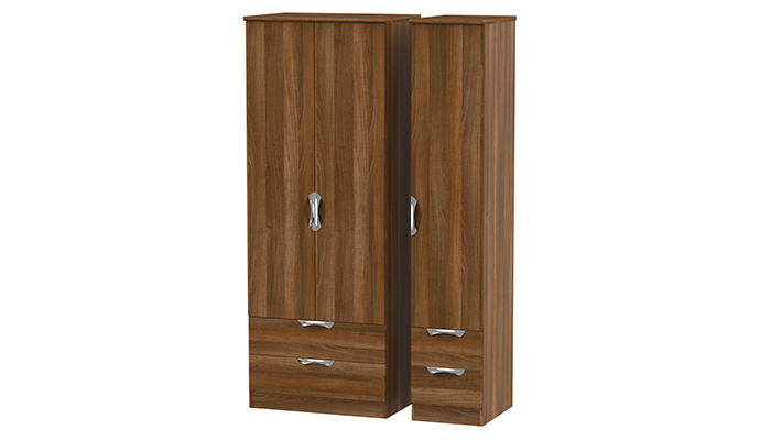 Tall Triple 2 Drawer & Drawer Robe 