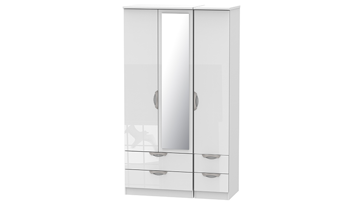 Tall Triple Package 2 Drawer Mirror  & Drawer Robe 