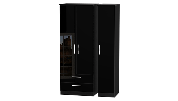 TALL TRIPLE 2 DRAWER ROBE 