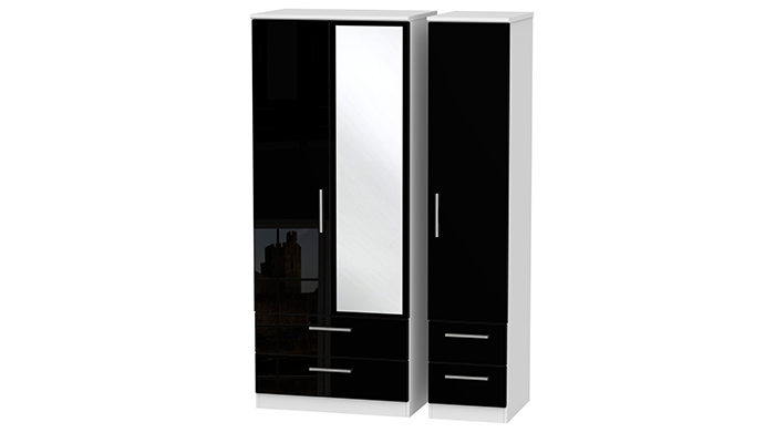 TRIPLE 2 DRAWER MIRROR & DRAWER ROBE 