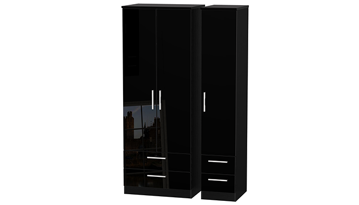 TALL TRIPLE 2 DRAWER & DRAWER ROBE 