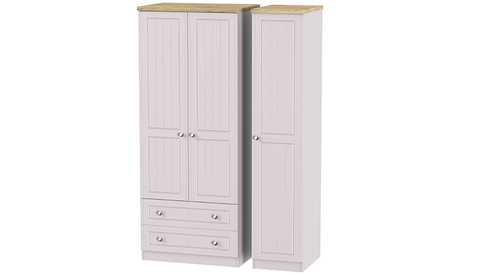 Tall Triple- 2 Drawer Robe