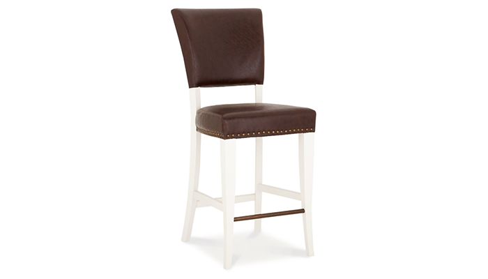 Espresso Faux Leather Bar Stool (Pair)