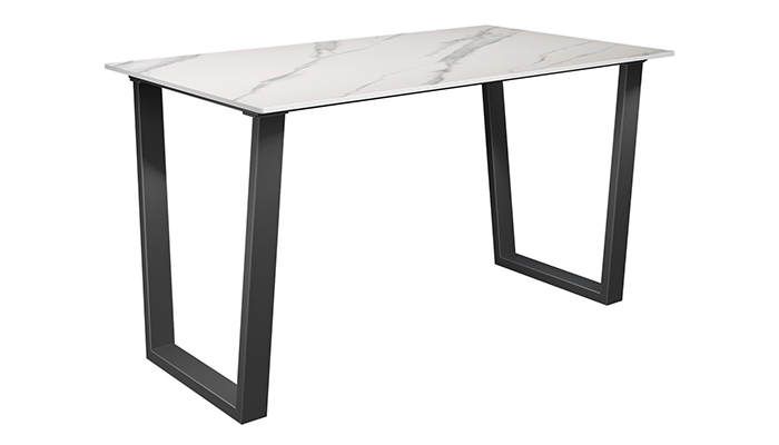 Matte White Ceramic Dining Table 140cm