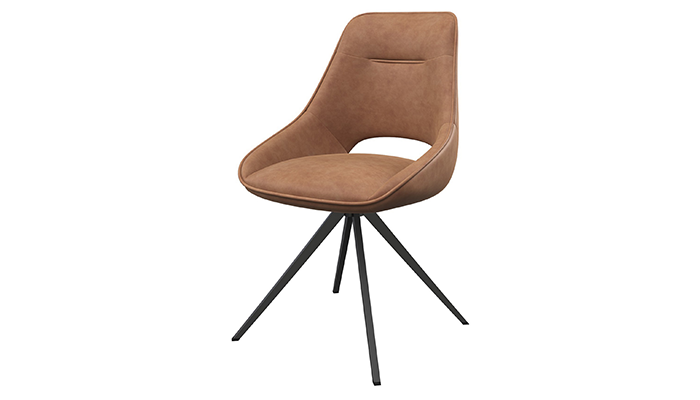 Swivel Dining Chair in Tan