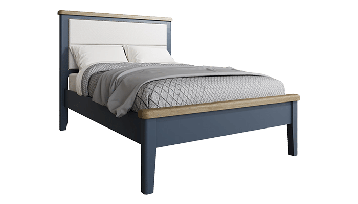 Bed 4ft6 with Fabric Headbord and Low Foot