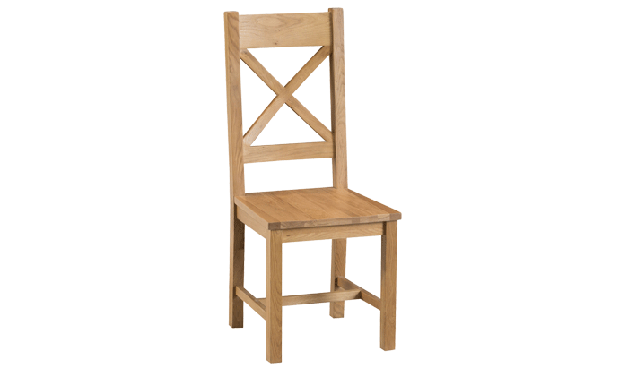 Cross Back Chair Wooden Seat