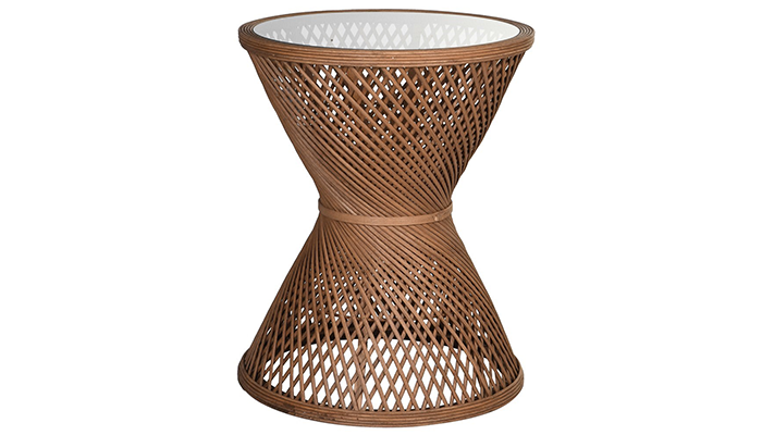 Criss Cross Woven Side Table