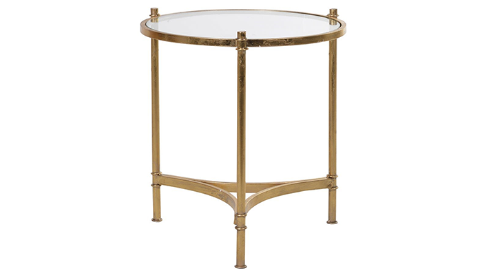 Gold Glass Side Table