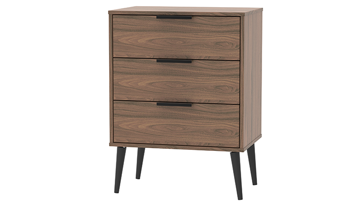 Walnut 3 drawer chest deals