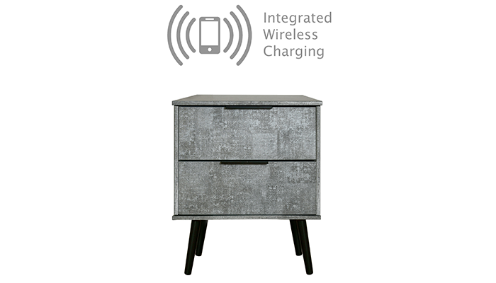 Wireless Charging 2 Drawer Locker