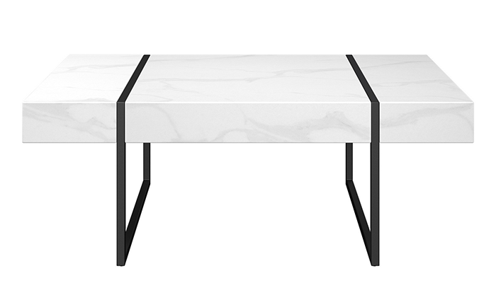 White Marble Effect Coffee Table