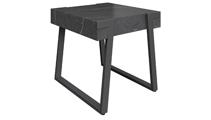 Grey Marble Effect Side Table