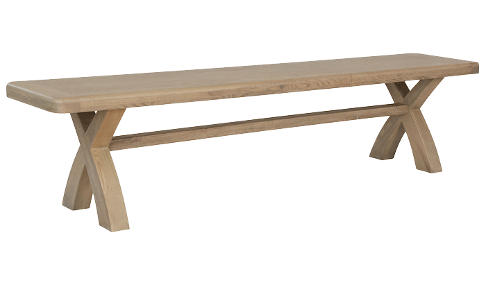 2m Cross Leg Dining Bench