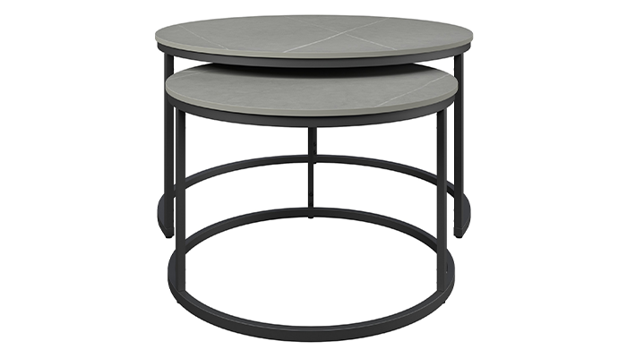 Grey Ceramic Coffee Table Set