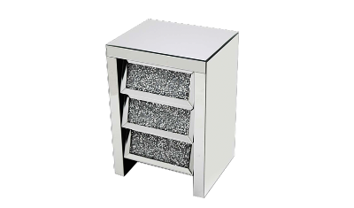 Angled 3 Drawer Bedside