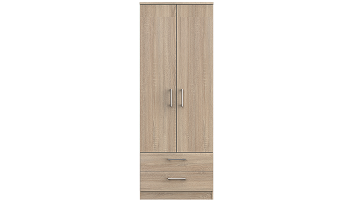 Tall 2ft6in 2 Drawer Robe