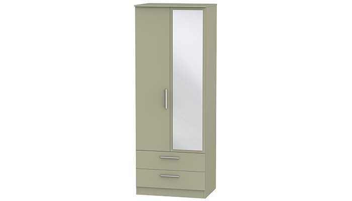 2ft6in 2 Drawer Mirror Robe