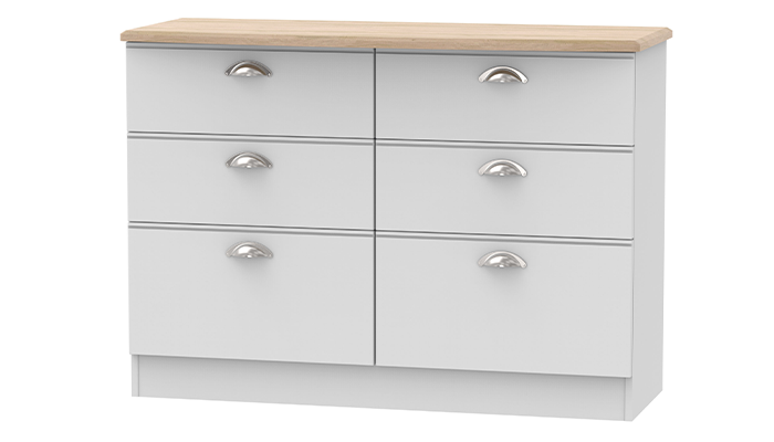 Vicky in Grey Matt with Rivera Oak Tops