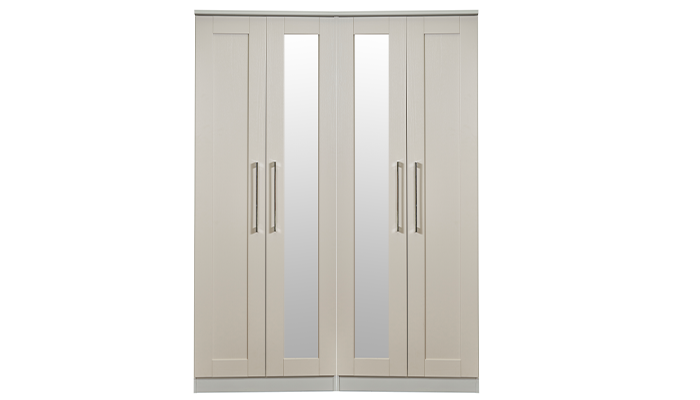 4 Door Robe with 2 Central Mirrors